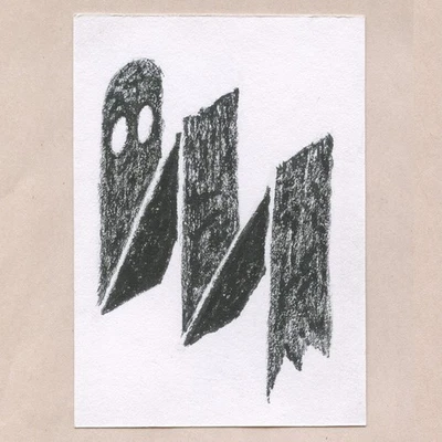 Tim Olly Ghost #49 dibujo a tinta original ACEO tarjeta de arte Halloween ArtClubGo! Foto 1 de 4