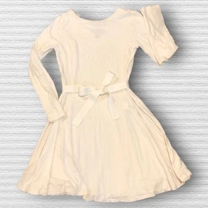 Polo Ralph Lauren abito in maglia svasata con cintura bianca panna grande 12-14 - Foto 1 di 5