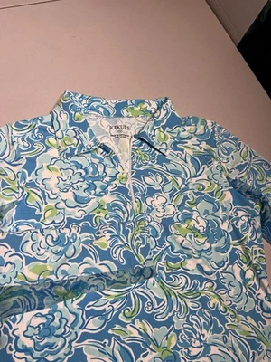 Camisa IBKUL Para Mujer Mediana Floral ICIKULS Malla Borde Icefil Golf Nylon Top Foto 1 de 4