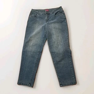 Westport Women's Stretch Denim Jeans Sz 18w Rhinestone & Embroidered Pocket - Picture 1 of 6