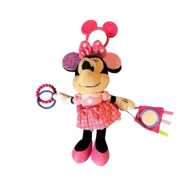 Boneca de pelúcia Minnie Mouse Disney bebê atividade brinquedo enrugado mordedor infantil pendurado - Imagem 1 de 3