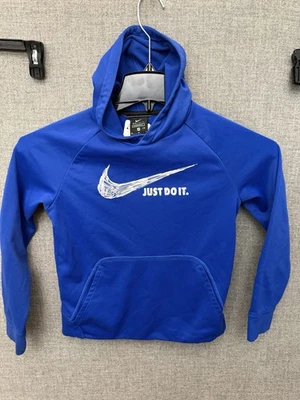 Boys M medium Nike dry fit blue hoodie sweatshirt - Image 1 of 4