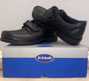 Dr. Scholl's Men's 478-1C Size 12 Leather Easy Walking Shoes Black Hook Loop - Bild 1 von 20