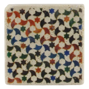 Magnet aus Travertin 4,8x4,8 cm Vintage Look Modell 50 - Picture 1 of 3