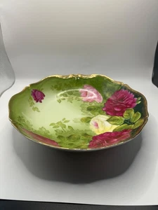 MCM Porcelain bowl with hand-painted roses and gold trim from Bavaria, Germany - Picture 1 of 16