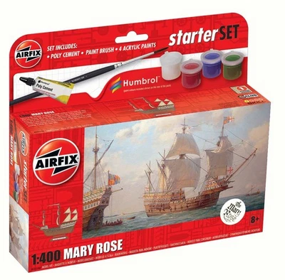 Airfix 1:400 Nuovo Kit Di Modello Mary Rose Set Di Avvio - A55114A - Immagine 1 di 2