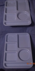 2  Vintage Arrowhead Melamine Cafeteria Divided Tray 1400A - Picture 1 of 2
