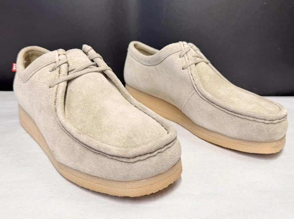 NEW WOMENS CLARKS PADMORA WALLABEE Sand Suede 2 EYE LACE SHOES 8 M - Image 1 of 4