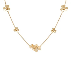 Van Cleef & Arpels Frivole 9 flower VCARD31500 K18 yellow gold necklace - Picture 1 of 8