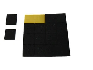16 almohadillas antideslizantes 15x15mm 3mm espesor autoadhesivas EPDM caucho celular goma musgo - Imagen 1 de 1