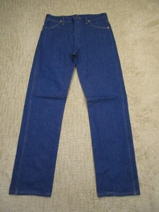 Wrangler Jeans Men 36x34 Blue Cowboy Cut Pants Western Original Fit Dark Wash - Picture 1 of 8
