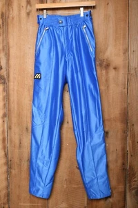 Vintage MIZUNO Royal Blue Fully Lined Side Zip Track Soccer Running Pants Sz. S - Picture 1 of 12