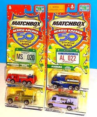 Matchbox Across America Lot of 4 #20 Fire Truck #22 Pumper #23 F100 #24 News Van - Image 1 of 4