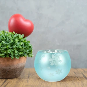 Set of 2 Kerzenhalter Aus Glas Verzierungen Für Romantische Abendessen - Bild 1 von 12