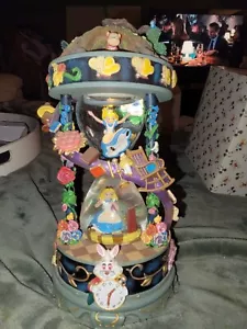 Alice in Wonderland Hourglass Snowglobe. ORIGINAL RELEASE from Disney Store!! - Picture 1 of 18