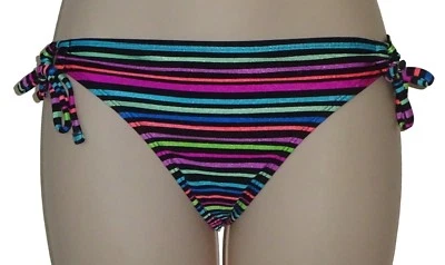 California Waves striped hipster bikini bottom size S swimsuit new - Image 1 of 4