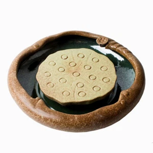 Handmade Pottery Holder For Tea Pot Creative Tea Plate Crude Pottery Pot Holder - Picture 1 of 10