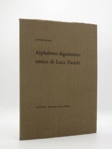 Alphabeto Dignissimo Antico di LUCA PACIOLI 1960 Antique Alphabet/Lettering/Font - Picture 1 of 11