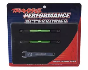 Traxxas Part #3643G: Camber links, front(TUBES green-anodized aluminum) w/wrench - Picture 1 of 2