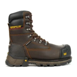 Caterpillar Men's Excavator TX 8" Waterproof CT Red Brown Work Boots P722757 - Picture 1 of 4