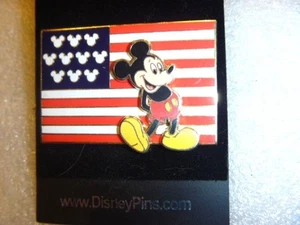 Prendedor Disney - Bandera Americana - Mickey Mouse HERMOSO Y PATRIÓTICO, EE. UU. - Imagen 1 de 2