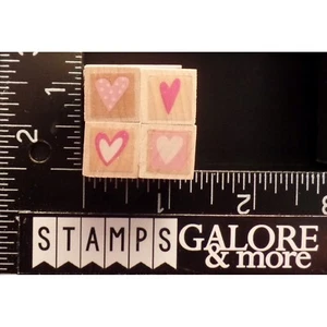 HERO ARTS RUBBER STAMPS LL876 HEART SPRINKLES XS MINI SET 4 LOVE #3185 - Picture 1 of 4