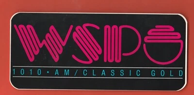 1990 WSPO 1010 A CLASSIC GOLD RADIO STATION BUMPER STICKER - Image 1 of 2