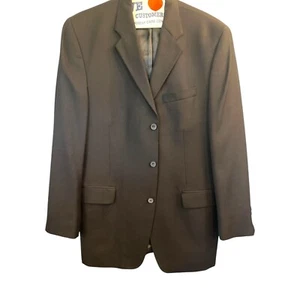 DKNY Essentials Wool Blazer Black 42L Tall Business Formal Interview Jacket - Picture 1 of 6