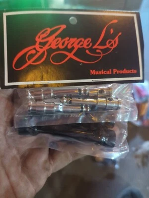 Conector de guitarra George Ls .155 - níquel, recto paquete de 4 Foto 1 de 3
