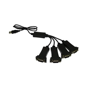 1.8m USB 2.0 to Quad Serial Adaptor Cable RS232 to DB9 9 Pin Converter Lead - Picture 1 of 3