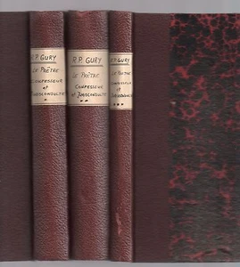 R.P. GURY LE PRETRE CONFESSEUR ET JURISCONSULTE 3 VOL 1877 DROIT CIVIL RELIGIEUX - Picture 1 of 2