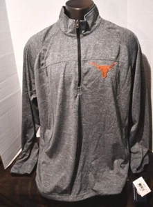 Texas Longhorns UT Herren XXL 1/4 Zip Mock Neck Jacke genäht Logo Jacke Neu mit Etikett 69,99 - Bild 1 von 10