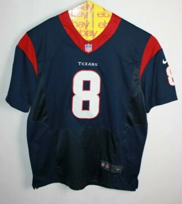 Camiseta deportiva de fútbol americano Matt Schaub #8 de los Houston Texans de la NFL para hombre talla 52 Foto 1 de 4