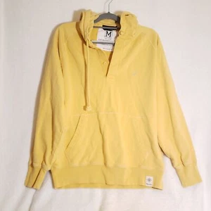 Nautica Yellow Hoodie Men's Medium Striped inside hood Pull String Pull Over - Picture 1 of 8