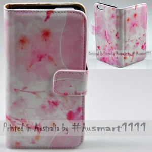 For Samsung Galaxy Note Series Sakura Pink Print Wallet Mobile Phone Case Cover - Bild 1 von 3