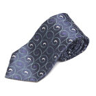PAUL SMITH Blue Gray Swirling Purple White Leaf Stem Men's Silk Neck Tie
