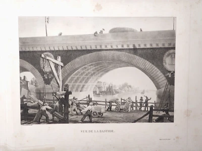 GARNERAY Ambroise Louis,  "VUE de la BASTIDE" - BORDEAUX, aquatinte. XIXe. - Photo 1/4