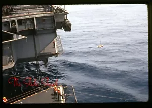 US NAVY USS Kitty Hawk (CV-63) bomb transfer unload Vietnam War 1968 35mm slide - Picture 1 of 1