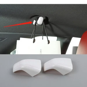 2pcs Rear Row Hook Decorative Cover Fit For Dodge Challenger 2015-2022 White ABS - Picture 1 of 9