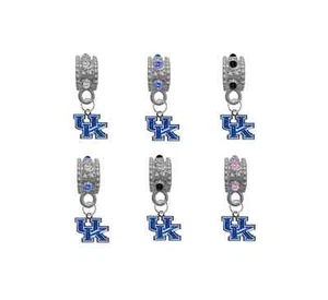 Kentucky Wildcats Glitter European Euro Crystal Charm for Bracelet Necklace Bead - Picture 1 of 1