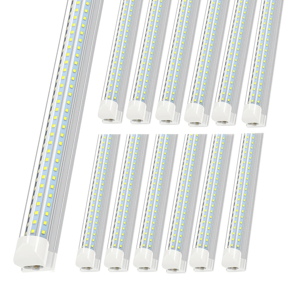 T8 8FT LED Tube Light Garage Ceiling Lamp 120W LED Shop Light Fixture 5000-6000K - Image 1 of 4