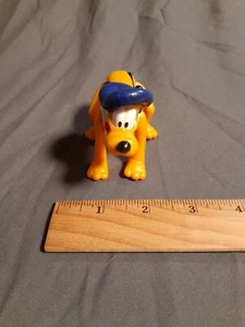 Vintage Rare Disney Pluto Posable Action Figure Figurine in Blue Hat & Red Tie - Picture 1 of 11