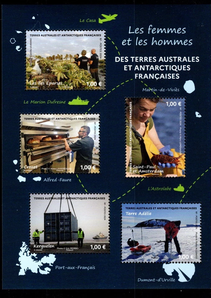 FSAT / TAAF 2024  SOUVENIR SHEET (LES FEMMES ET LES HOMMES) - Image 1 of 1