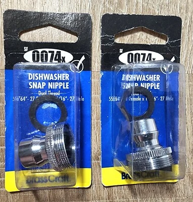 Latón Artesanía 0074X Pequeño Diámetro Repuesto Adaptar Pezón a Presión 55/64" F-15/16" M Foto 1 de 4