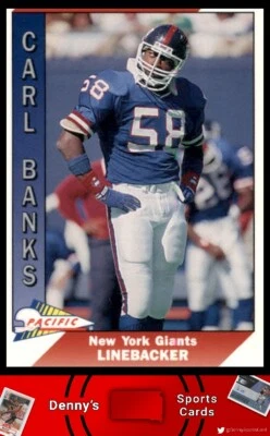 1991 Pacific #340 Carl Banks New York Giants Football Card - Image 1 of 2