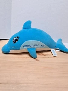 Peluche Emerald Isle NC Delfino 12" Spiaggia Souvenir Giocattolo Blu - Foto 1 di 10