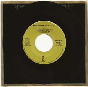 U2 - I Will Follow (Live)/ Pride (In The Name Of Love rare USA single from 1985 - Picture 1 of 2
