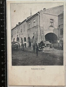 RARA 1914 TARNÓW Podsienia con Rynku Rynek Tarnow Polonia Cartolina Vintage Originale - Foto 1 di 2