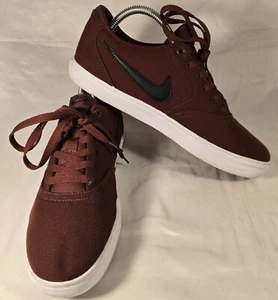 Nike Mens SB Check Solarsoft 843896-611 Red Casual Shoes Sneakers Size 9 - Picture 1 of 9