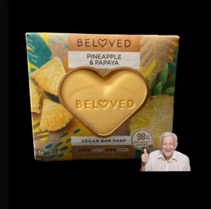 Vegan Bar Soap By Beloved Pineapple & Papaya, 98% Natural. 4.0oz Clearance Sale - Picture 1 of 3